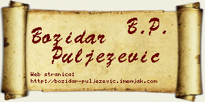 Božidar Puljezević vizit kartica